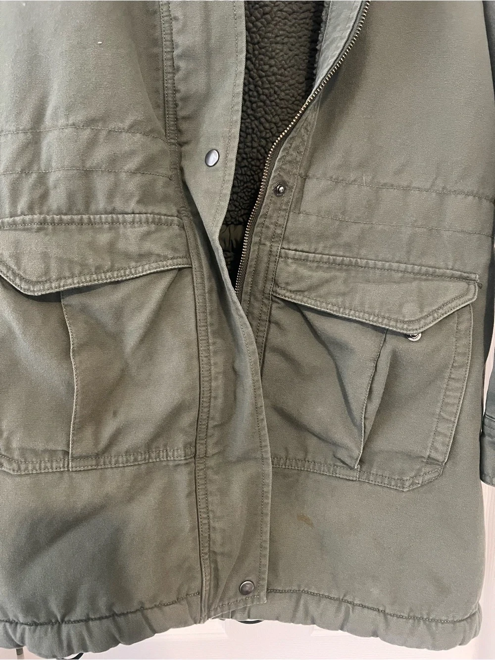 Patagonia Olive Hooded Sherpa Parka - Picture 2 of 3